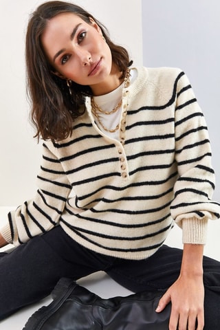 Camisola - Branco e preto
