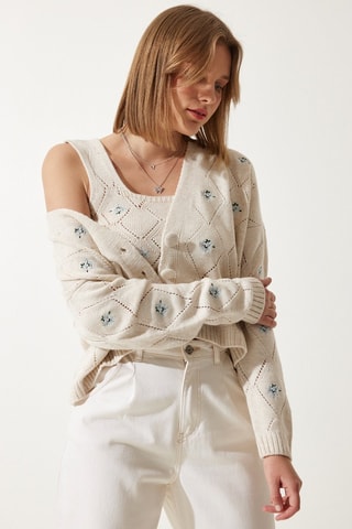 Cardigan - Nude