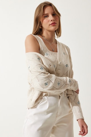 Cardigan - Nude