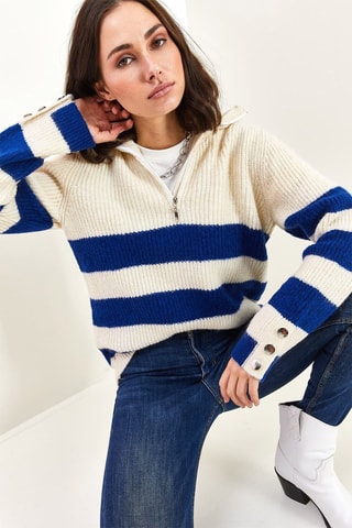 Camisola - Azul - Branco e azul