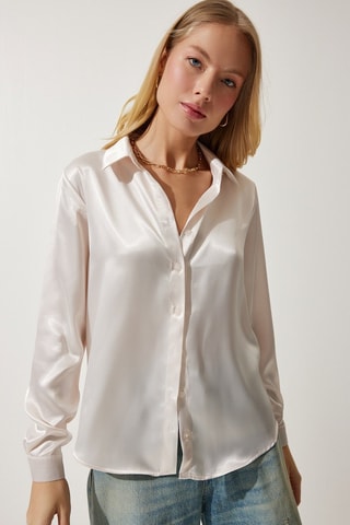 Camisa regular - Creme