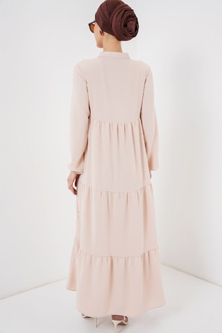 Vestido comprido - Bege - Bege