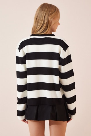 Cardigan - Nero e ecrù