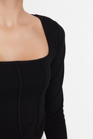 Crop top Preto