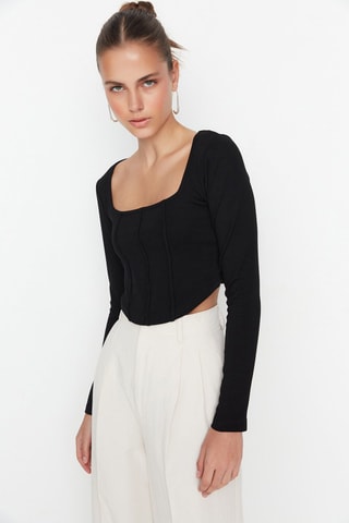 Crop top Preto