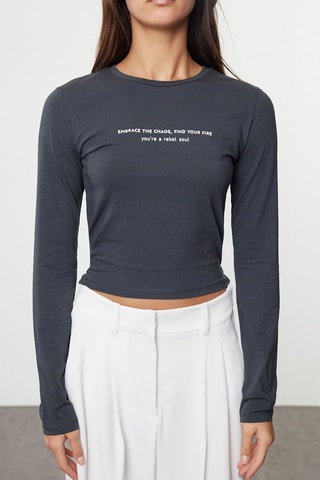 T-shirt - Antracite - Preto