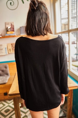 Camisola de lã - Preto - Preto