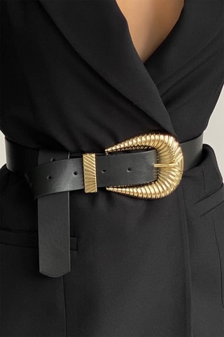 Cinto - Preto - Preto e dourado