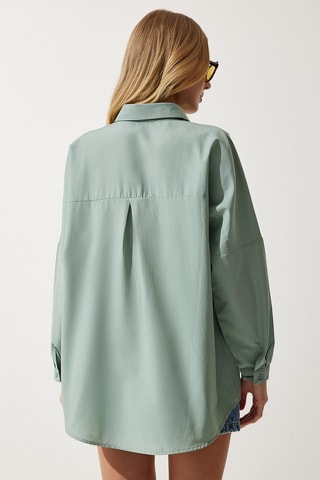 Camisa oversize - Castanho - Verde