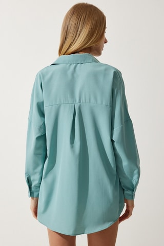 Camisa oversize - Castanho - Verde