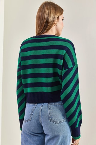 Camisola - Azul-marinho e verde - Azul-marinho e verde