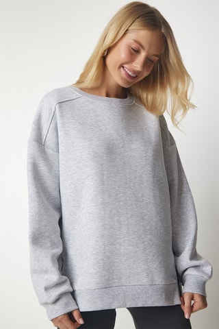 Sweat - Vermelho - Cinzento