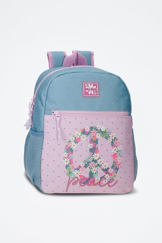 Zaino - Blu, verde e rosa
