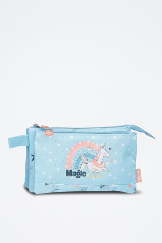 Astuccio - Bianco, blu e rosa
