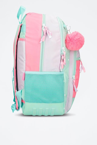 Zaino - Blu, verde e rosa