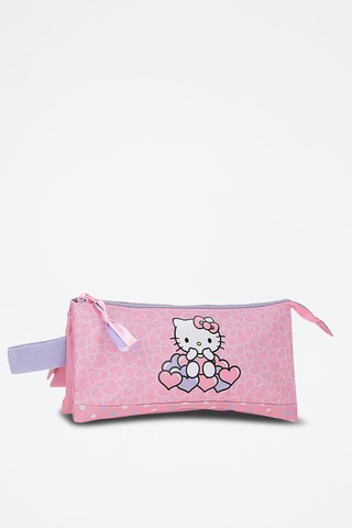 Astuccio Hello Kitty Sanrio - Bianco, rosa e viola