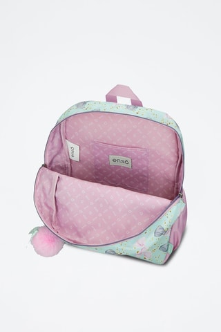 Zaino - Grigio, rosa, verde e viola