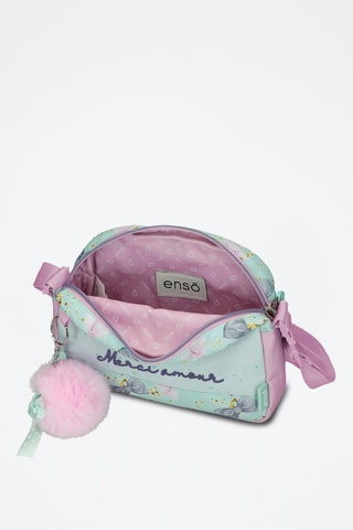 Borsa a tracolla - Rosa, verde e viola