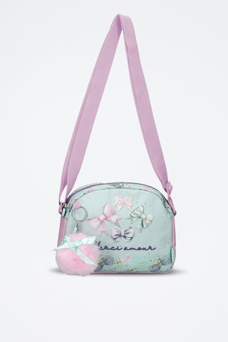 Borsa a tracolla - Rosa, verde e viola
