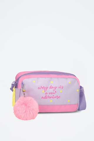 Borsa a tracolla - Blu, giallo e rosa