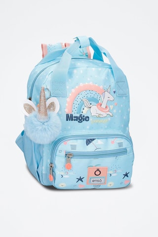 Zaino - Bianco, blu e rosa