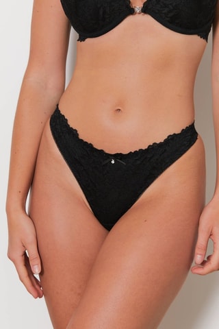 Reggiseno preformato e perizoma Port - Nero - Just for Victoria