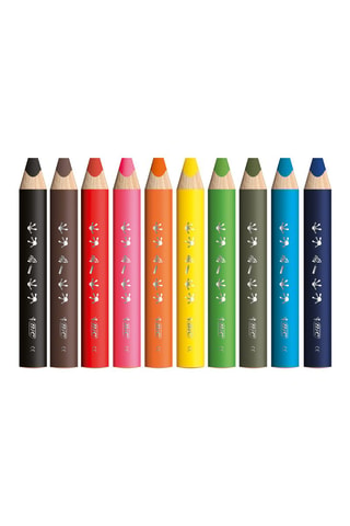 10 matite colorate multisuperfici con mine XXL