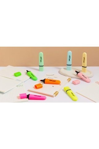 8 evidenziatori Flat - Giallo e verde