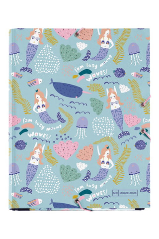 Raccoglitore con alette Sirena - Celeste - 18,5 x 24,5 x 2 cm