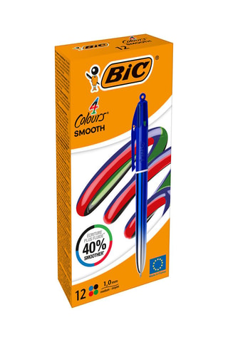 12 penne a sfera 4 colori Smooth - 4 inchiostri