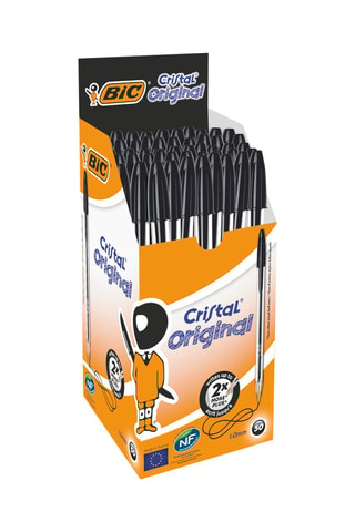 50 stylos-bille Cristal - Encre noire