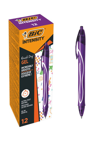 12 stylos-bille Gelo - Encre violette