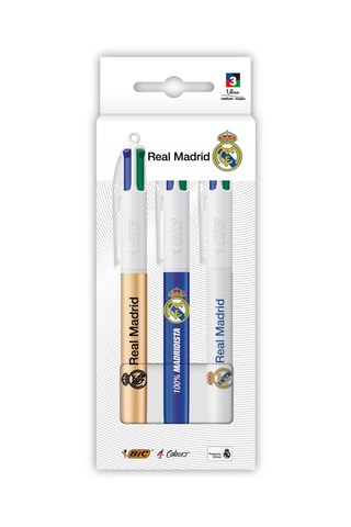 3 stylos 4 couleurs Real Madrid CF 
