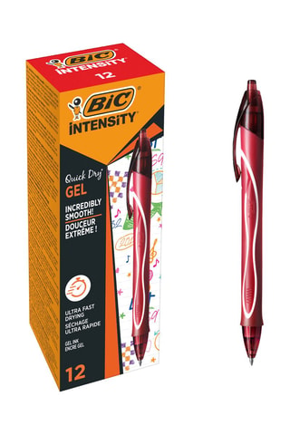 12 stylos-bille Gelo - Encre rouge