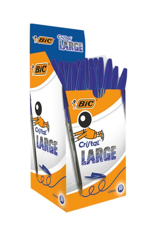 50 stylos-bille Cristal - Encre bleue