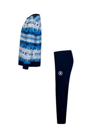 Sweat et jogging - Blanc, bleu et gris