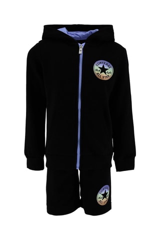 Sweat à capuche et short - Noir et violet
