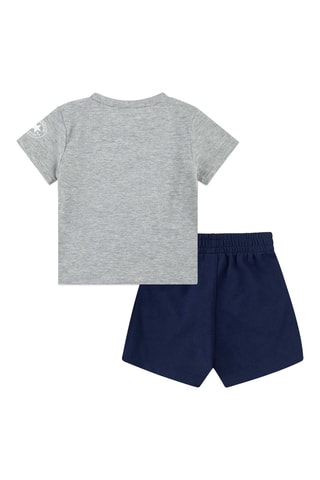 T-shirt et short - Rouge, bleu et gris