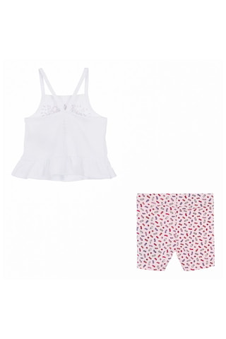 Débardeur et short - Blanc et rose