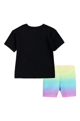 T-shirt et short - Noir, bleu et violet