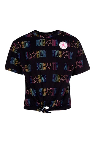 T-shirt - Noir, bleu et rose
