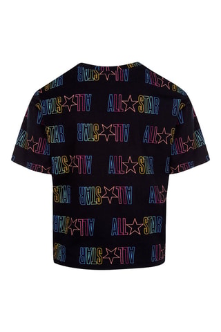 T-shirt - Noir, bleu et rose