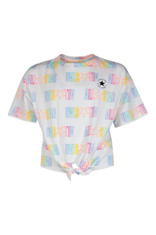 T-shirt - Blanc, bleu et rose