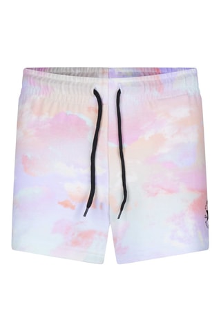 Short tie and dye taille haute - Orange, rose et blanc