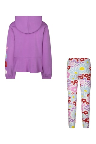 Sweat à capuche - Blanc, rouge et violet