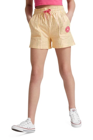 Short taille haute - Rose et jaune