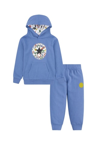 Sweat à capuche et pantalon - Blanc, rouge et bleu