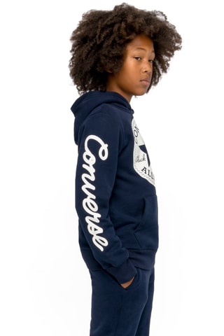 Sweat polaire à capuche - Bleu