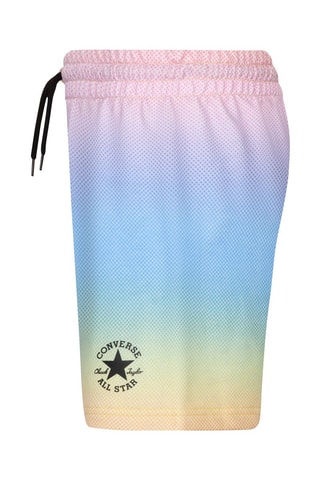 Short dip and dye taille haute - Bleu, jaune et rose