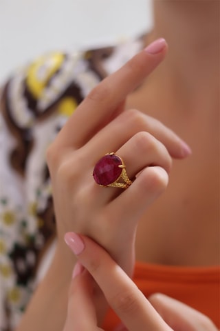 Anello - Bronzo e agata